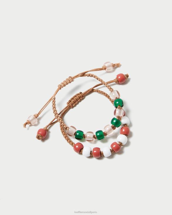femmes Loeffler Randall rose multicolore ensemble de bracelets en perles zena accessoires 8HL8407
