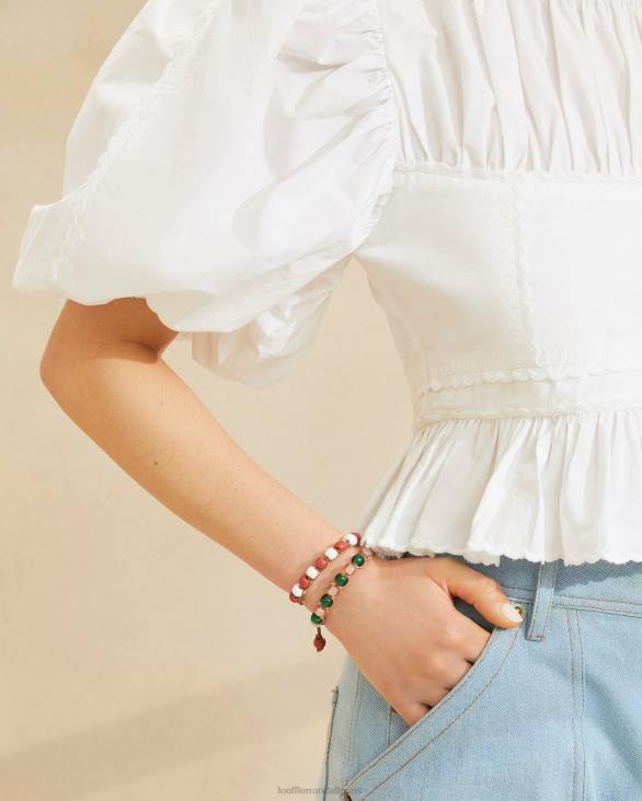 femmes Loeffler Randall rose multicolore ensemble de bracelets en perles zena accessoires 8HL8407