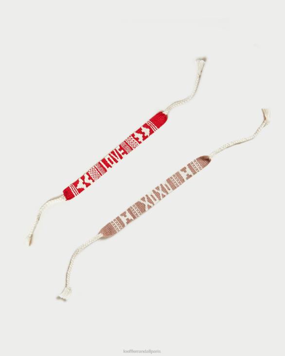 femmes Loeffler Randall rouge/rose j'aime les bracelets xoxo accessoires 8HL8406