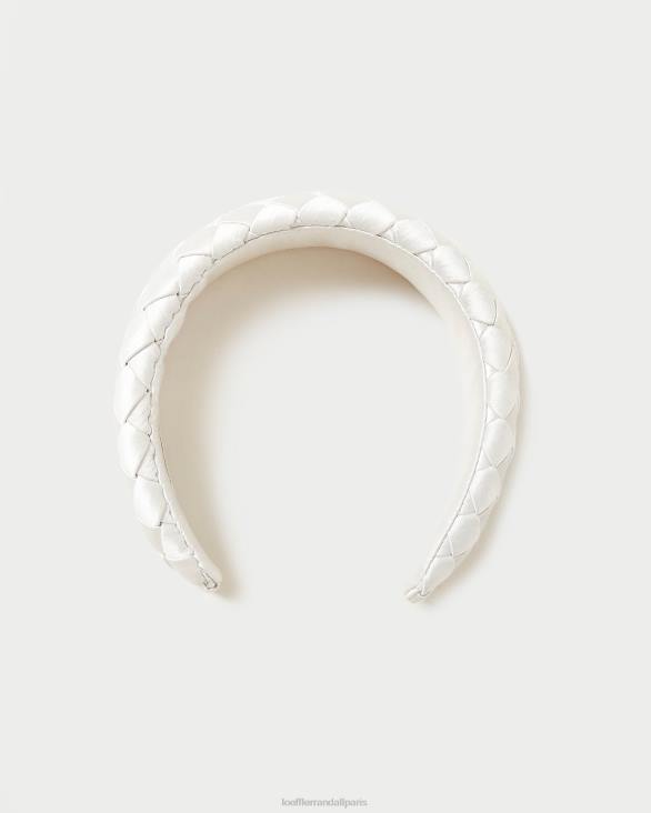 femmes Loeffler Randall crème bandeau tissé toujours gonflé accessoires 8HL8146