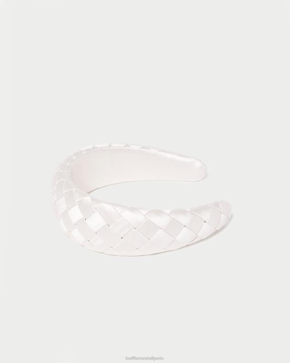 femmes Loeffler Randall crème bandeau tissé toujours gonflé accessoires 8HL8146
