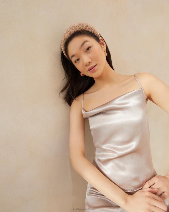 femmes Loeffler Randall pêche clair bandeau à strass bellamy accessoires 8HL8142