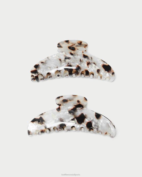 femmes Loeffler Randall tortue perlée griffe de cheveux en coquille de koda accessoires 8HL8151
