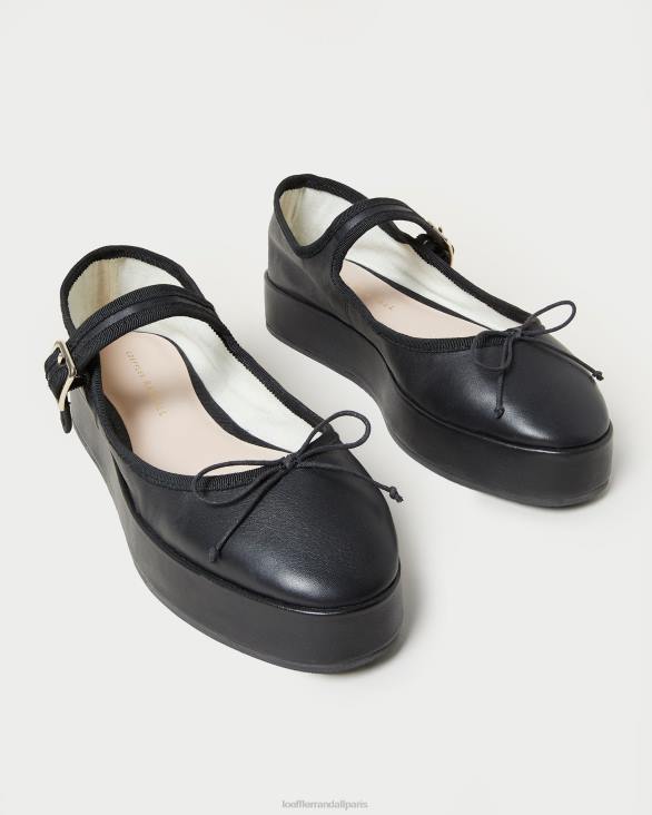 femmes Loeffler Randall noir plate-forme Leah Mary Jane chaussures 8HL8297