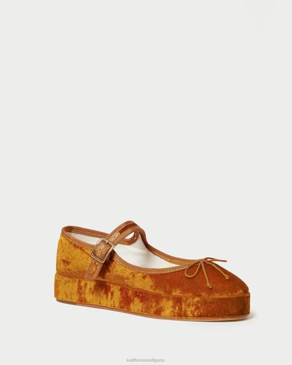 femmes Loeffler Randall ocre plate-forme Leah Mary Jane chaussures 8HL8307