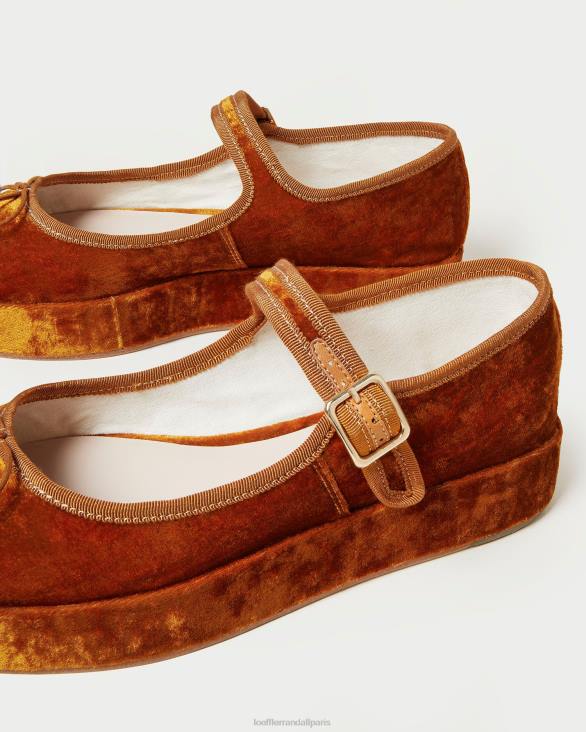 femmes Loeffler Randall ocre plate-forme Leah Mary Jane chaussures 8HL8307