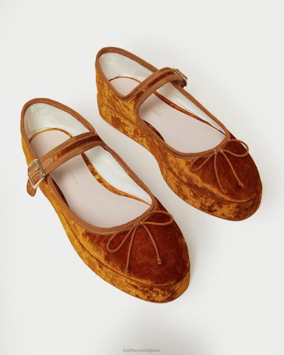 femmes Loeffler Randall ocre plate-forme Leah Mary Jane chaussures 8HL8307