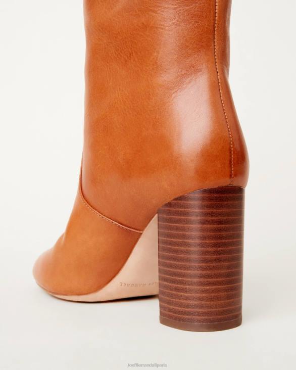 femmes Loeffler Randall Cognac botte haute dorée chaussures 8HL8268