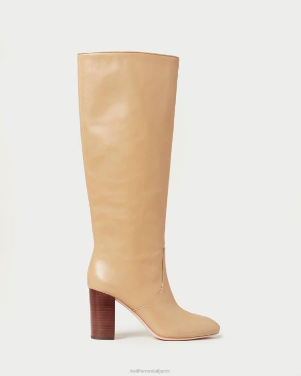 femmes Loeffler Randall kaki botte haute dorée chaussures 8HL8288
