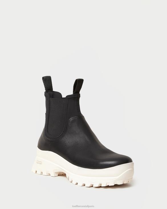femmes Loeffler Randall noir blanc botte météo tara crème chaussures 8HL8280
