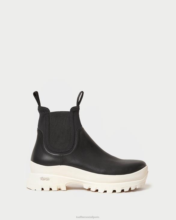 femmes Loeffler Randall noir blanc botte météo tara crème chaussures 8HL8280