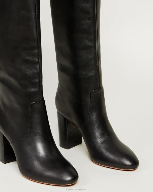 femmes Loeffler Randall noir botte haute dorée chaussures 8HL8269