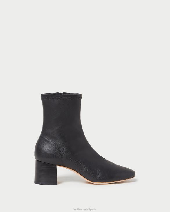 femmes Loeffler Randall noir bottine stretch à talon mi-haut alec chaussures 8HL8284