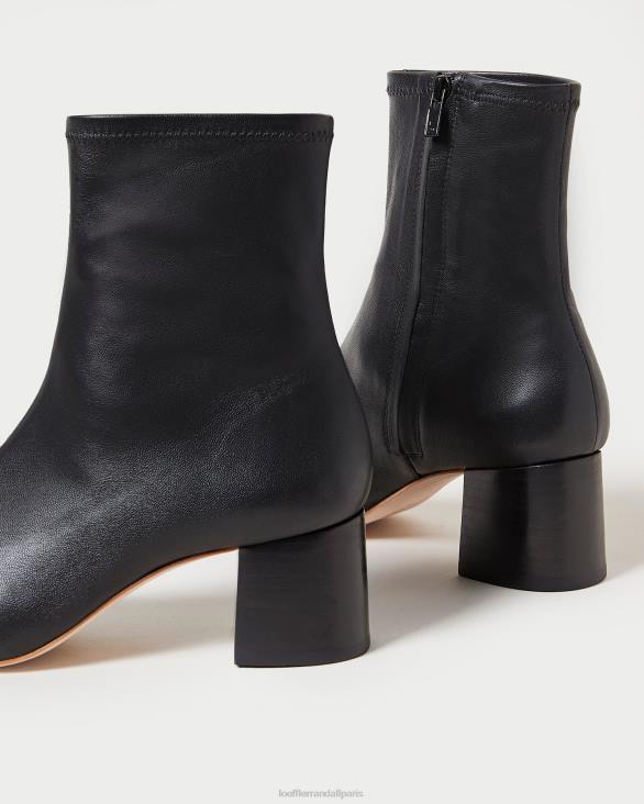 femmes Loeffler Randall noir bottine stretch à talon mi-haut alec chaussures 8HL8284