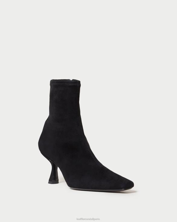 femmes Loeffler Randall noir bottines courbées en daim thandy chaussures 8HL8289