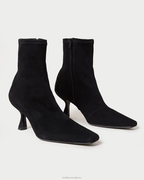 femmes Loeffler Randall noir bottines courbées en daim thandy chaussures 8HL8289