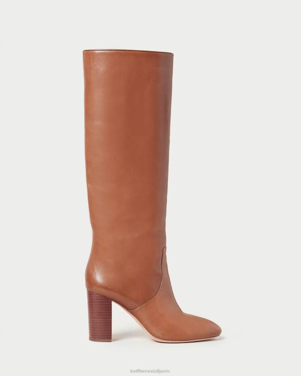 femmes Loeffler Randall safari botte haute dorée chaussures 8HL8278
