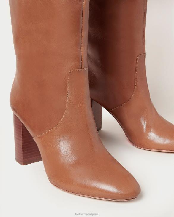 femmes Loeffler Randall safari botte haute dorée chaussures 8HL8278