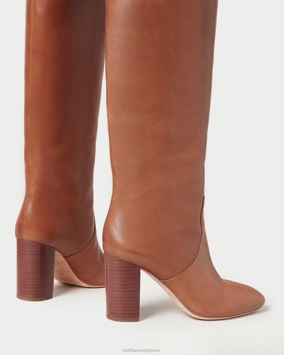 femmes Loeffler Randall safari botte haute dorée chaussures 8HL8278