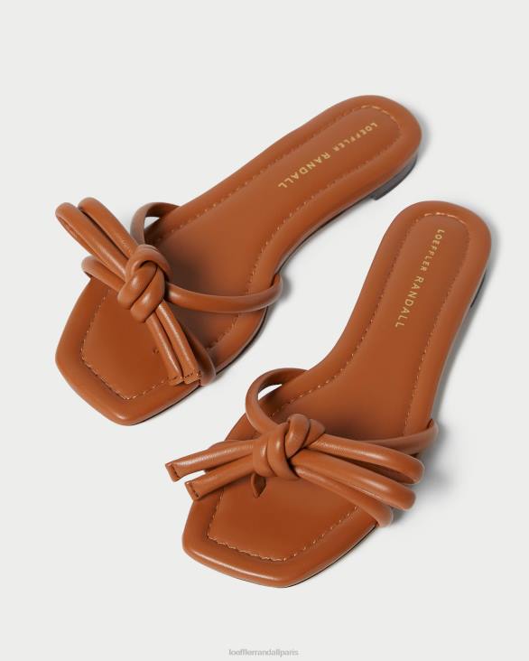 femmes Loeffler Randall Charpente sandale à nœud hadley marron chaussures 8HL8119