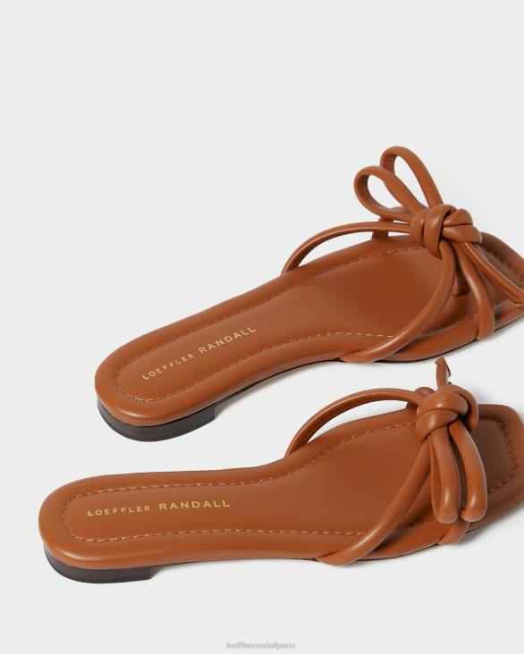 femmes Loeffler Randall Charpente sandale à nœud hadley marron chaussures 8HL8119