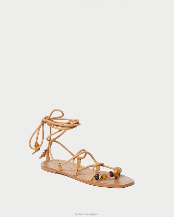 femmes Loeffler Randall Miel sandale à lacets avec nœud Colleen chaussures 8HL8135
