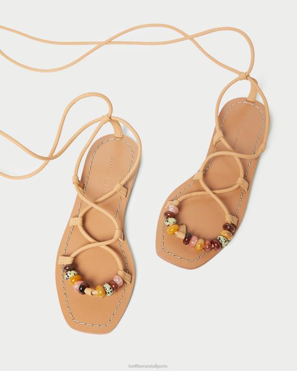 femmes Loeffler Randall Miel sandale à lacets avec nœud Colleen chaussures 8HL8135