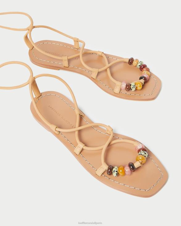 femmes Loeffler Randall Miel sandale à lacets avec nœud Colleen chaussures 8HL8135
