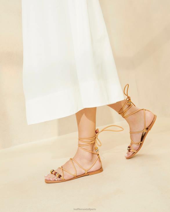 femmes Loeffler Randall Miel sandale à lacets avec nœud Colleen chaussures 8HL8135