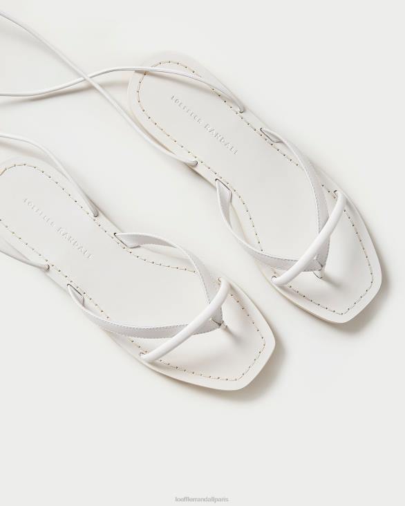femmes Loeffler Randall blanc du désert sandale portefeuille lilla blanche chaussures 8HL8118