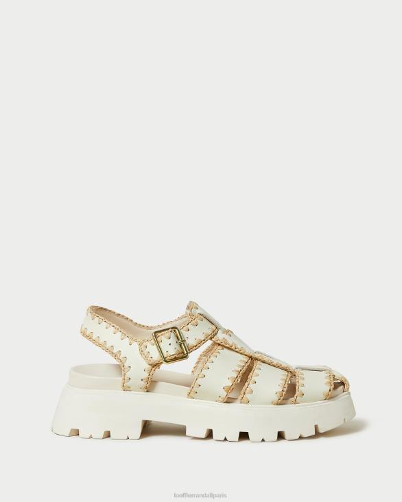 femmes Loeffler Randall crème/naturel sandale à cage talia chaussures 8HL8112