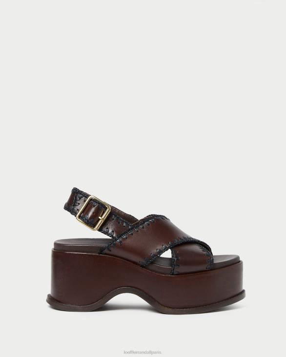 femmes Loeffler Randall expresso/noir sandale plateforme mae chaussures 8HL8129