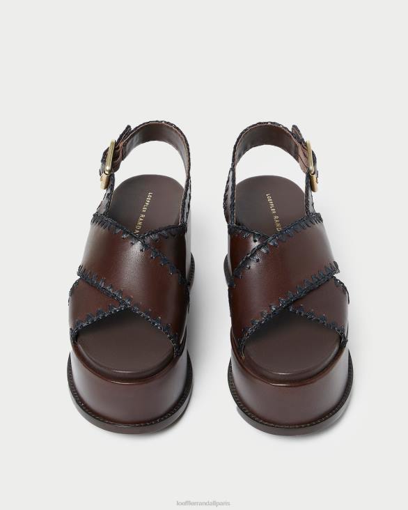 femmes Loeffler Randall expresso/noir sandale plateforme mae chaussures 8HL8129