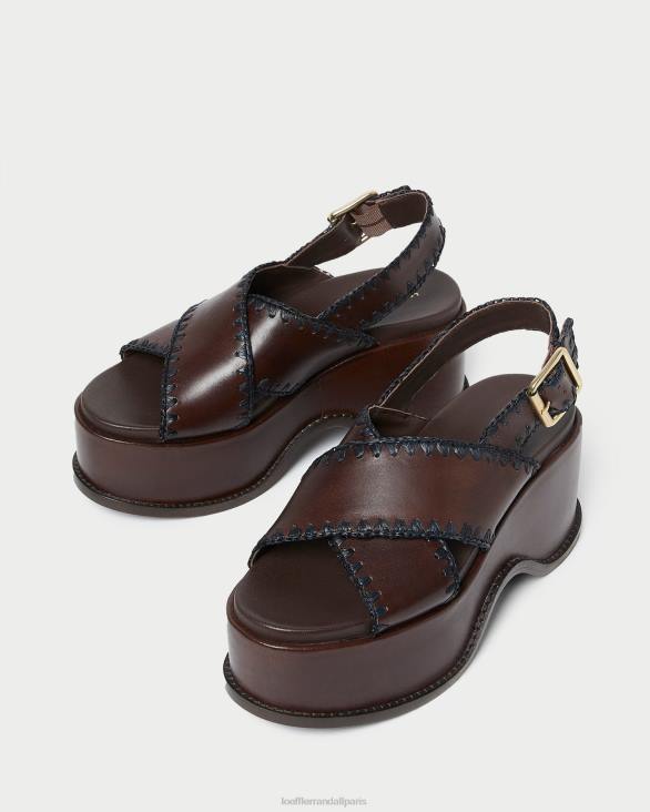 femmes Loeffler Randall expresso/noir sandale plateforme mae chaussures 8HL8129