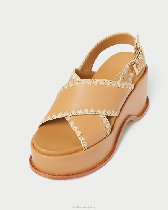 femmes Loeffler Randall miel/naturel sandale plateforme mae chaussures 8HL8128