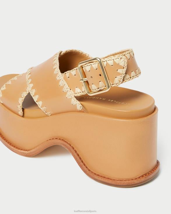 femmes Loeffler Randall miel/naturel sandale plateforme mae chaussures 8HL8128