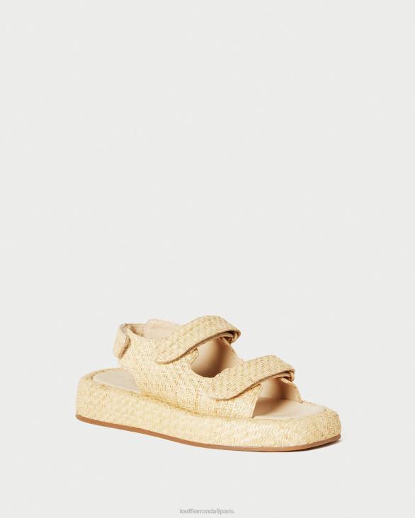 femmes Loeffler Randall naturel sandale plateforme en raphia blaise chaussures 8HL8101
