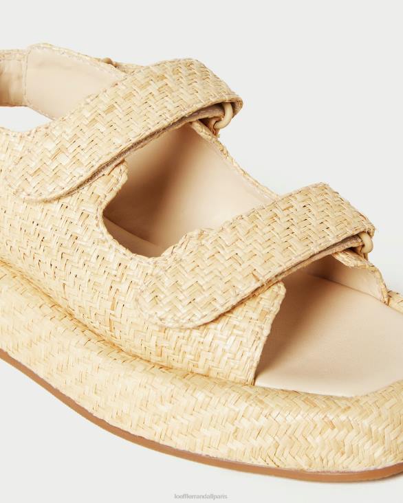 femmes Loeffler Randall naturel sandale plateforme en raphia blaise chaussures 8HL8101