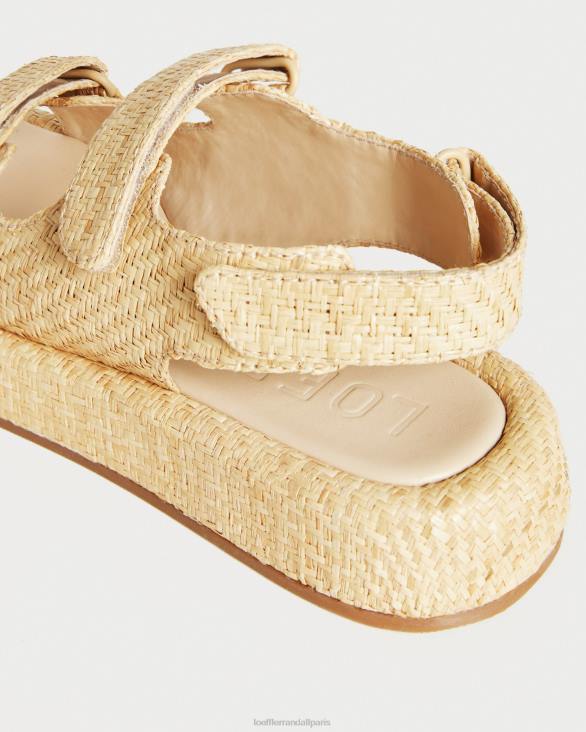 femmes Loeffler Randall naturel sandale plateforme en raphia blaise chaussures 8HL8101