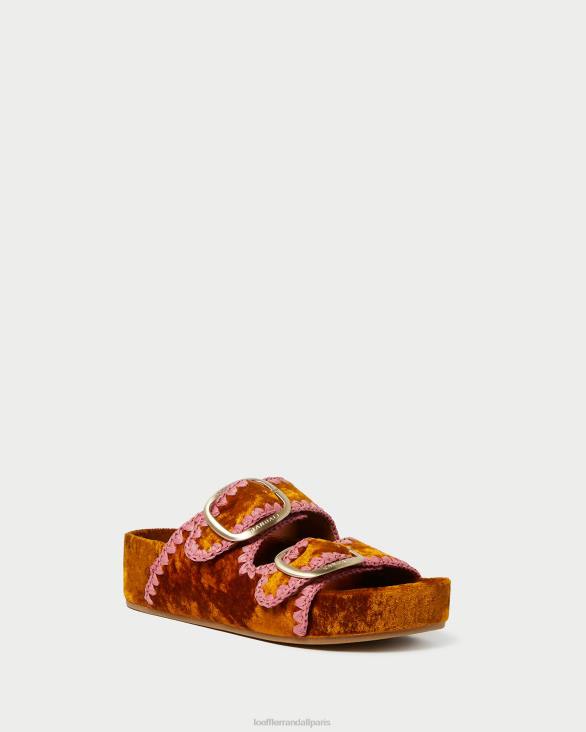 femmes Loeffler Randall ocre/blush sandale à semelle intérieure theo chaussures 8HL8126