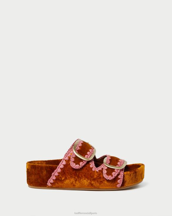 femmes Loeffler Randall ocre/blush sandale à semelle intérieure theo chaussures 8HL8126