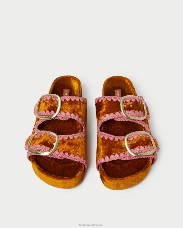 femmes Loeffler Randall ocre/blush sandale à semelle intérieure theo chaussures 8HL8126