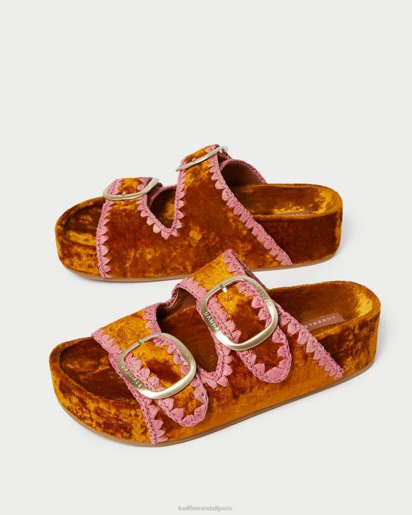 femmes Loeffler Randall ocre/blush sandale à semelle intérieure theo chaussures 8HL8126