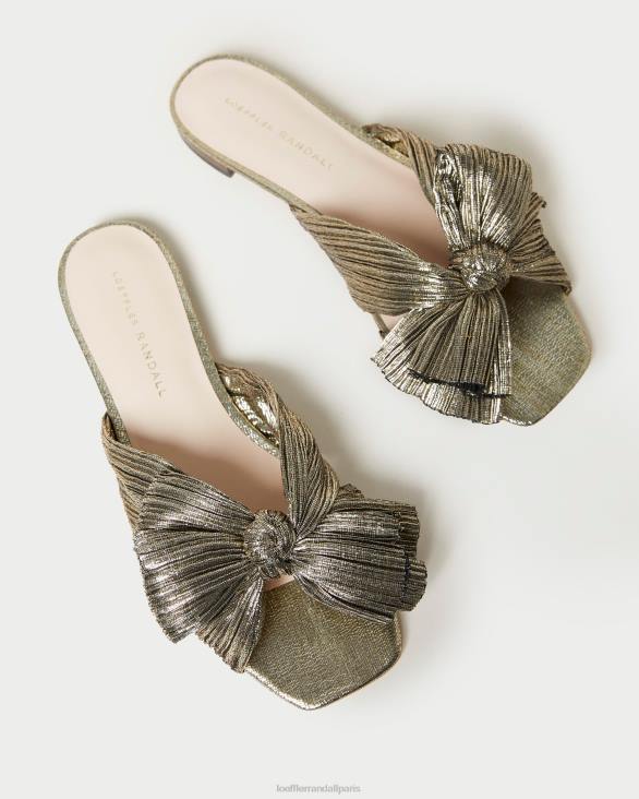 femmes Loeffler Randall or foncé toboggan à arc Daphné chaussures 8HL8115