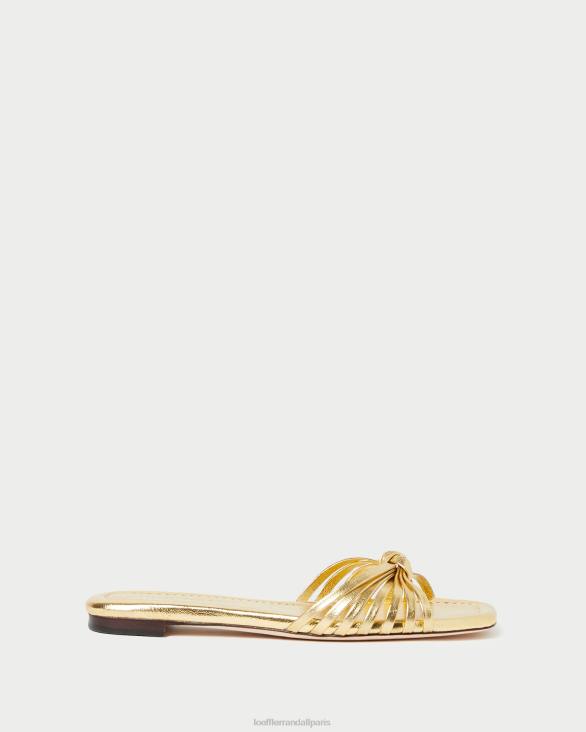 femmes Loeffler Randall or sandale à nœud izzie chaussures 8HL8127