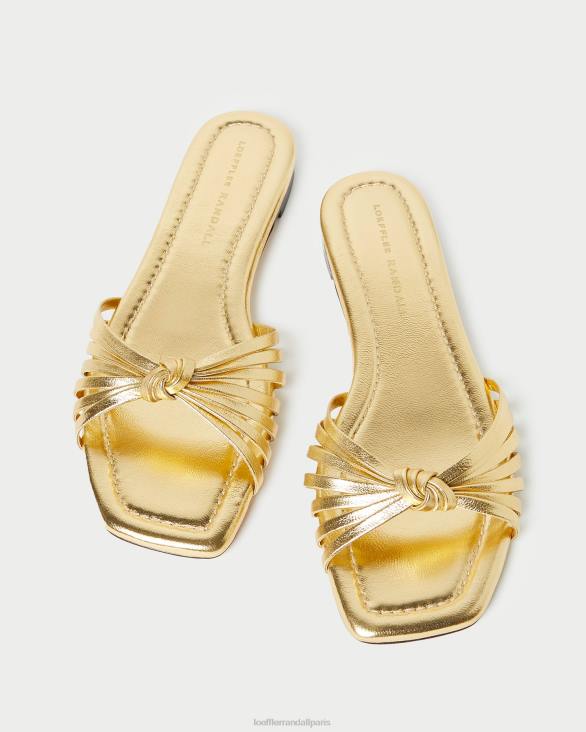 femmes Loeffler Randall or sandale à nœud izzie chaussures 8HL8127