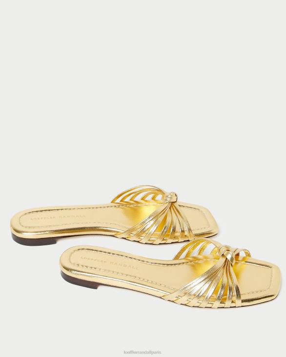 femmes Loeffler Randall or sandale à nœud izzie chaussures 8HL8127