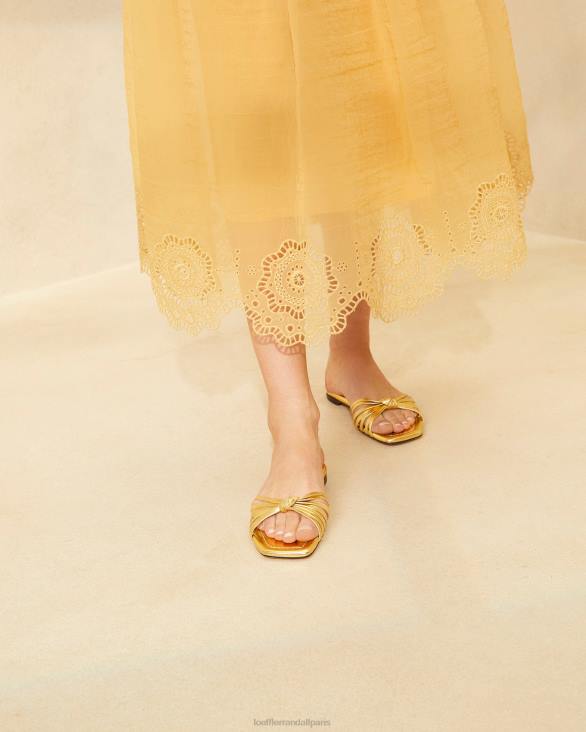 femmes Loeffler Randall or sandale à nœud izzie chaussures 8HL8127