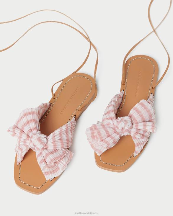 femmes Loeffler Randall vichy rose tendre toboggan à nœud pivoine chaussures 8HL8131