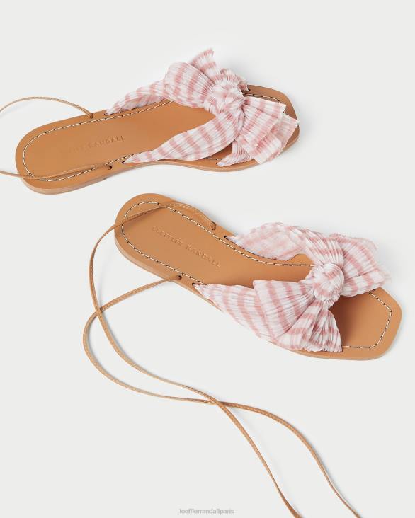 femmes Loeffler Randall vichy rose tendre toboggan à nœud pivoine chaussures 8HL8131